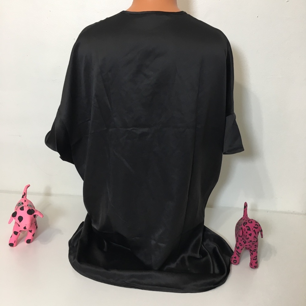 NEW VICTORIA’S SECRET KIMONO SATIN ROBE BLACK - Picture 6 of 8